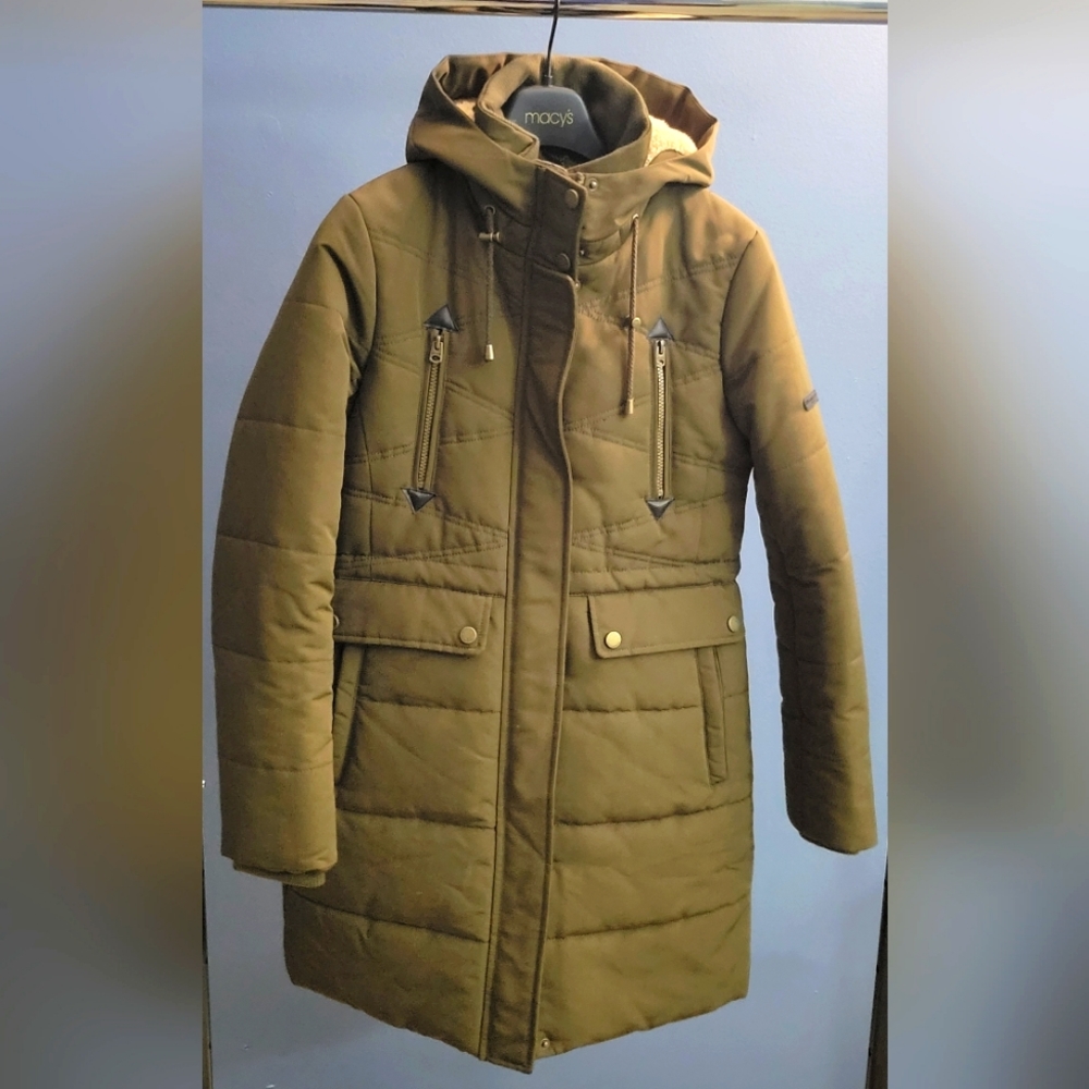Lucky Brand Green Hooded Coat XS